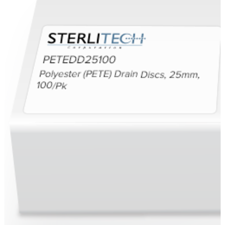 STERLITECH Polyester (PETE) Drain Disc (Mesh Spacer), 25mm, PK100 PETEDD25100